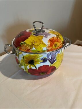 The Pioneer Woman Floral Enamel Stockpot Floral Garden 4 Quart